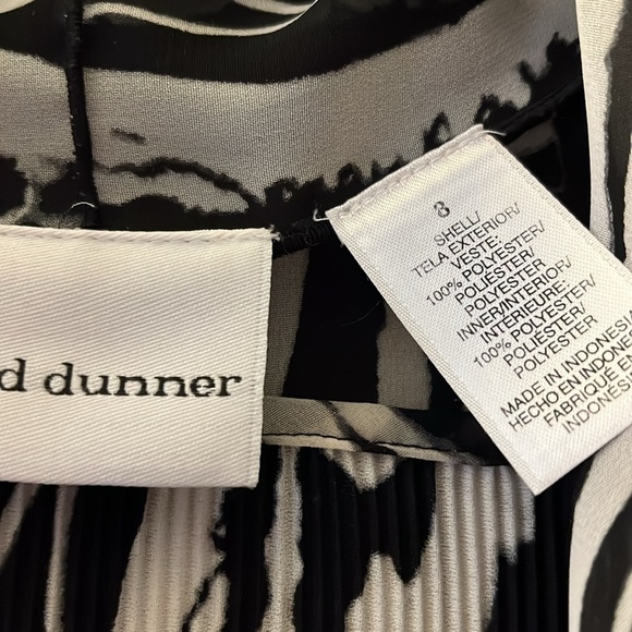 Alfred Dunmer black white sleeveless top with attached jacket. Size 8 - Picture 3 of 9